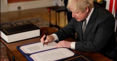 Britain Prime Minister Boris Johnson signs historic Brexit agreement