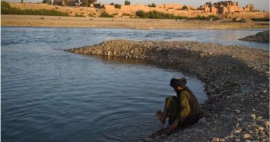 What is the dispute between Iran and Afghanistan over the ongoing water